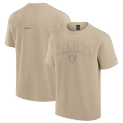 Las Vegas Raiders Unisex Elements Heavyweight Tri-Blend T-Shirt - Khaki T-shirts