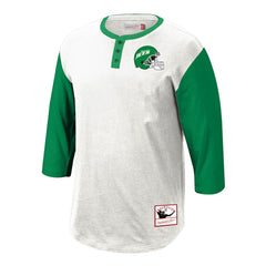 New York Jets Legacy Slub Henley 3/4 Sleeve T-Shirt - White T-shirts