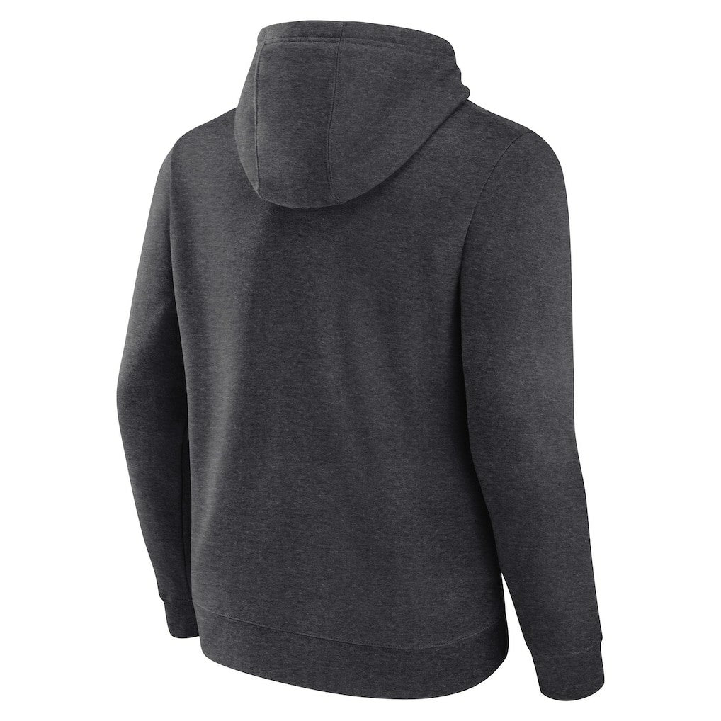 Brooklyn Nets Primary Logo Pullover Hoodie Heather Charcoal - Fanatics