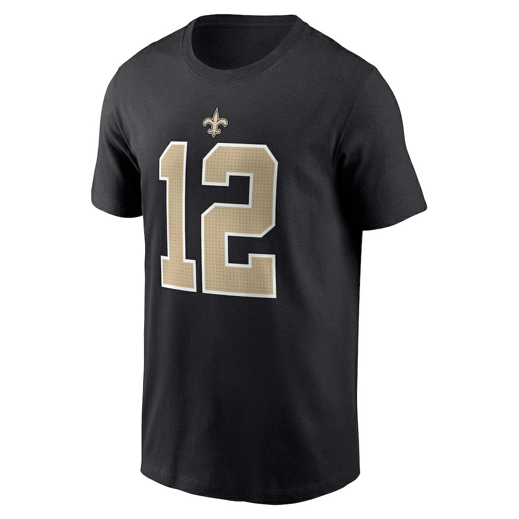 Chris Olave New Orleans Saints Player Name & Number T-Shirt - Black T-shirts