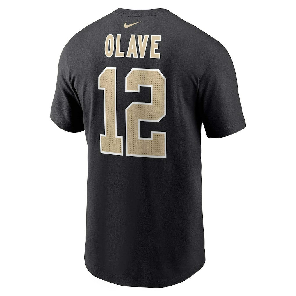 Chris Olave New Orleans Saints Player Name & Number T-Shirt - Black T-shirts