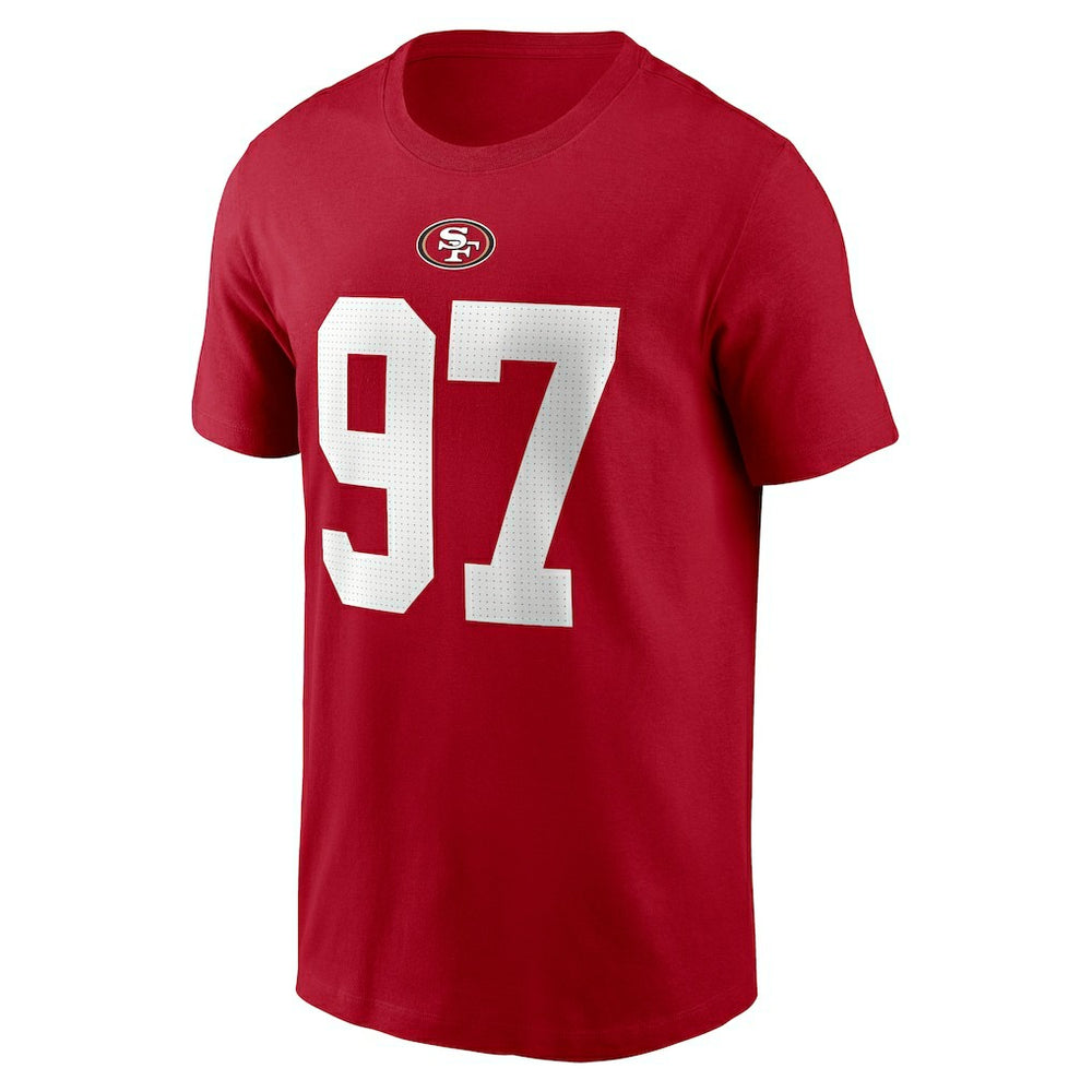 Nick Bosa San Francisco 49ers Player Name & Number T-Shirt - Scarlet T-shirts
