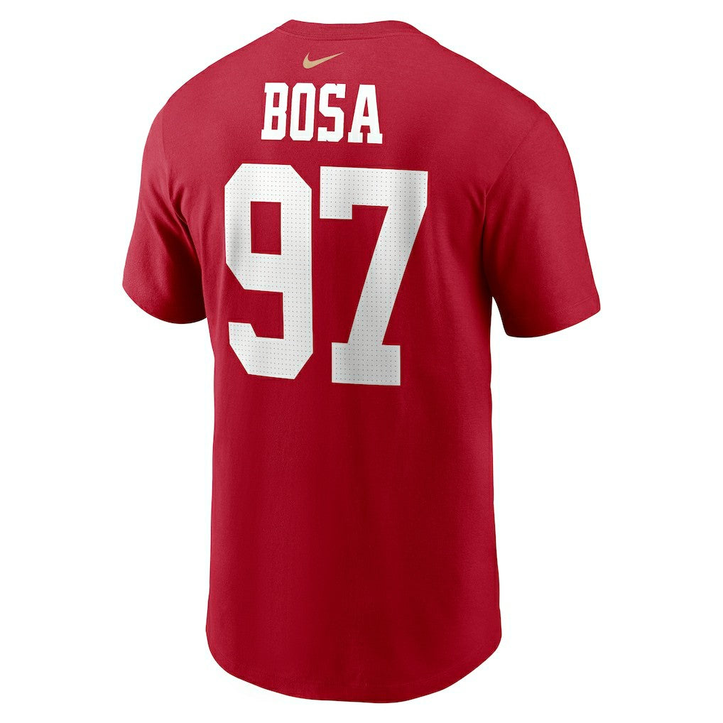 Nick Bosa San Francisco 49ers Player Name & Number T-Shirt - Scarlet T-shirts