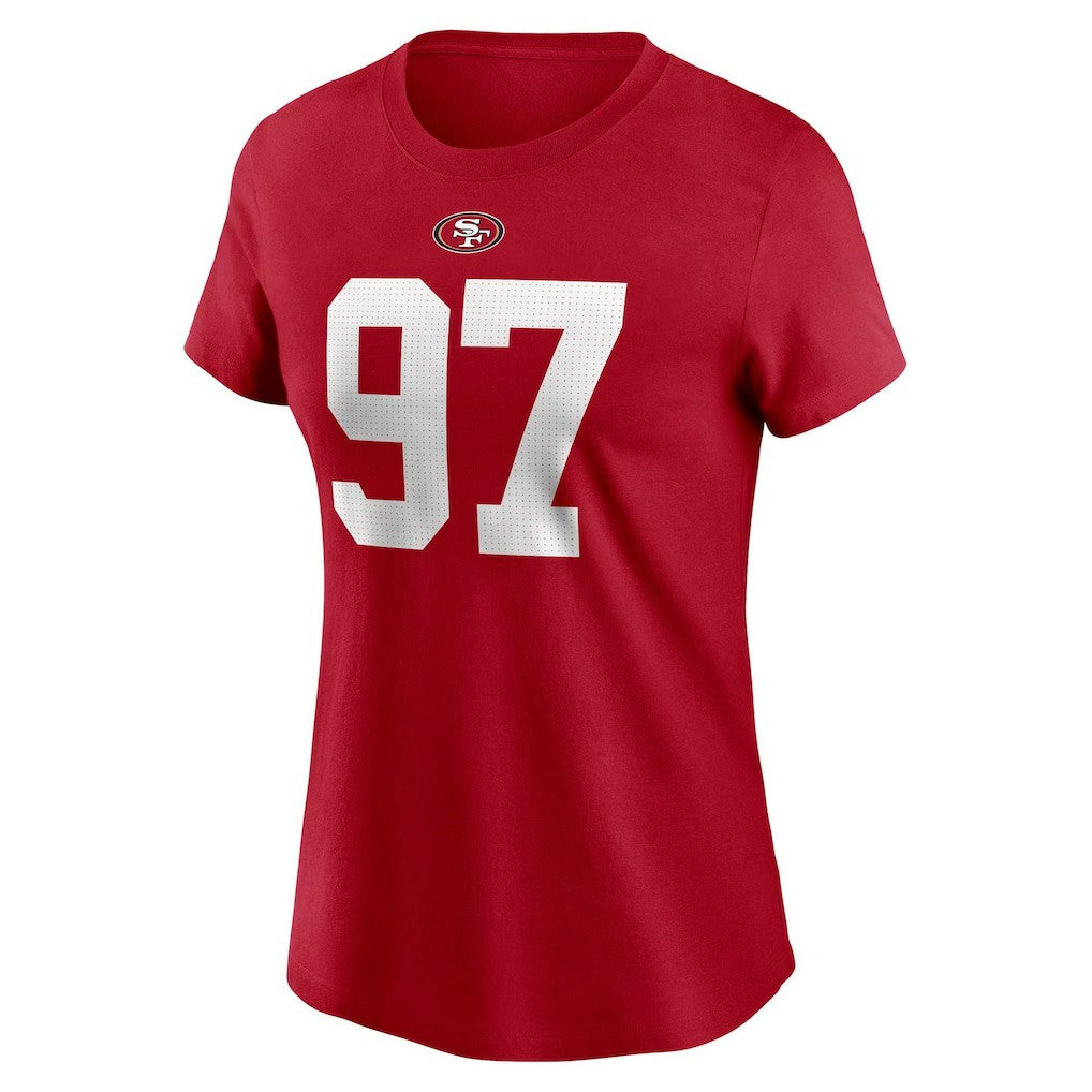 Nick Bosa San Francisco 49ers Women's Player Name & Number T-Shirt - Scarlet T-shirts