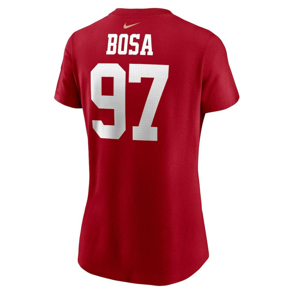 Nick Bosa San Francisco 49ers Women's Player Name & Number T-Shirt - Scarlet T-shirts