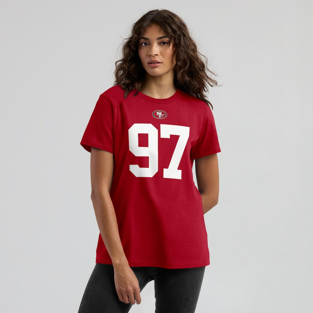 Nick Bosa San Francisco 49ers Women's Player Name & Number T-Shirt - Scarlet T-shirts