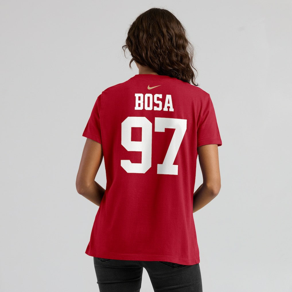 Nick Bosa San Francisco 49ers Women's Player Name & Number T-Shirt - Scarlet T-shirts