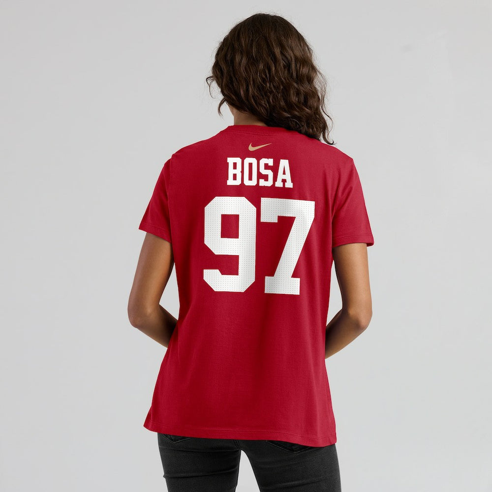 Nick Bosa San Francisco 49ers Women's Player Name & Number T-Shirt - Scarlet T-shirts