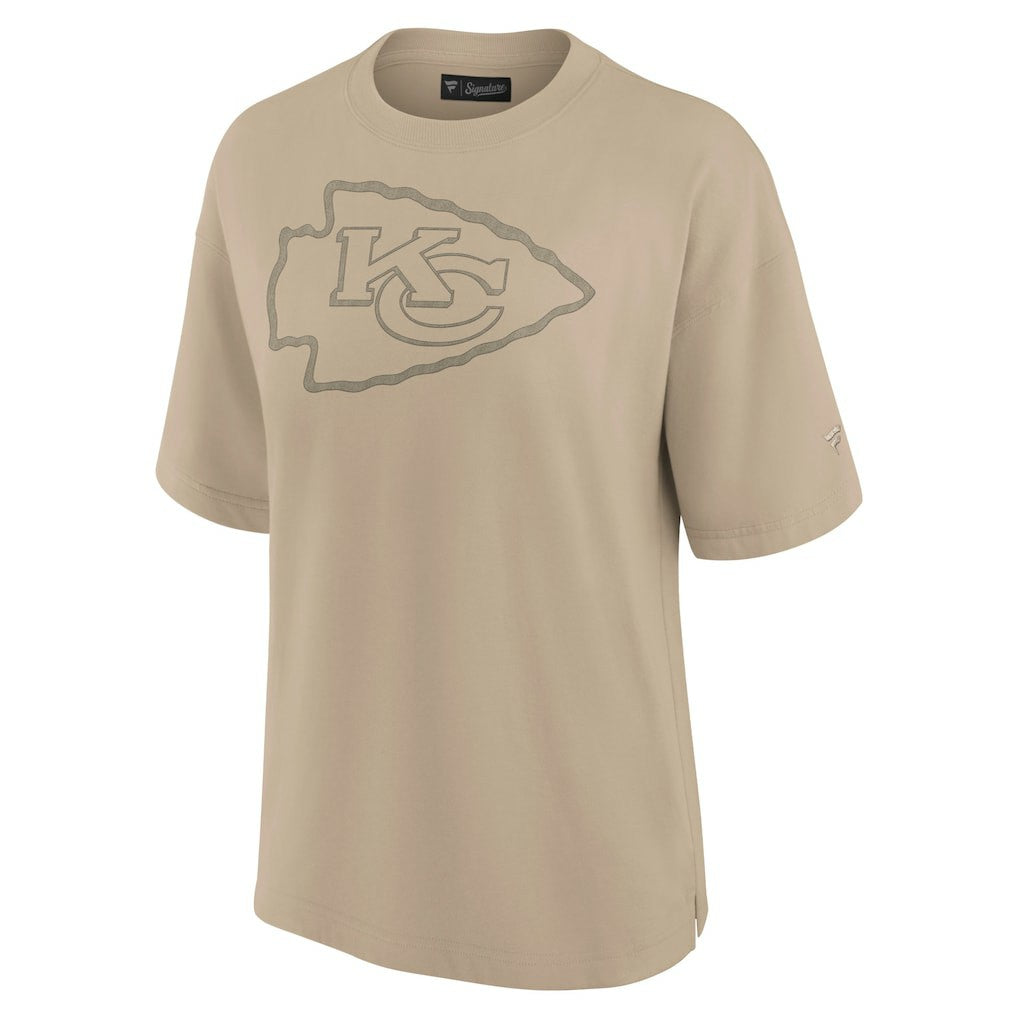 Kansas City Chiefs Women's Oversized Elements T-Shirt - Khaki T-shirts