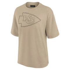 Kansas City Chiefs Women's Oversized Elements T-Shirt - Khaki T-shirts