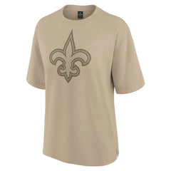 New Orleans Saints Women's Oversized Elements T-Shirt - Khaki T-shirts