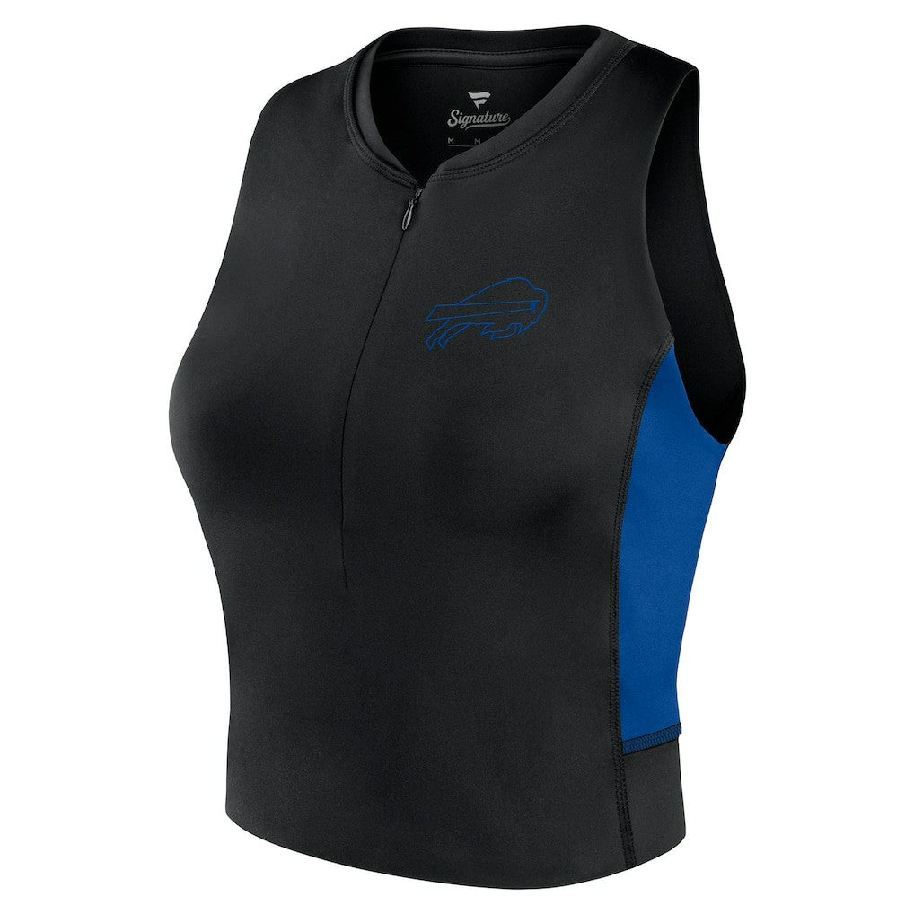 Buffalo Bills Women's Studio Fitted Gym Tank Top - Black Tops
