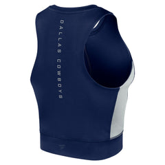Dallas Cowboys Women's Studio Fitted Gym Tank Top - Navy Tops