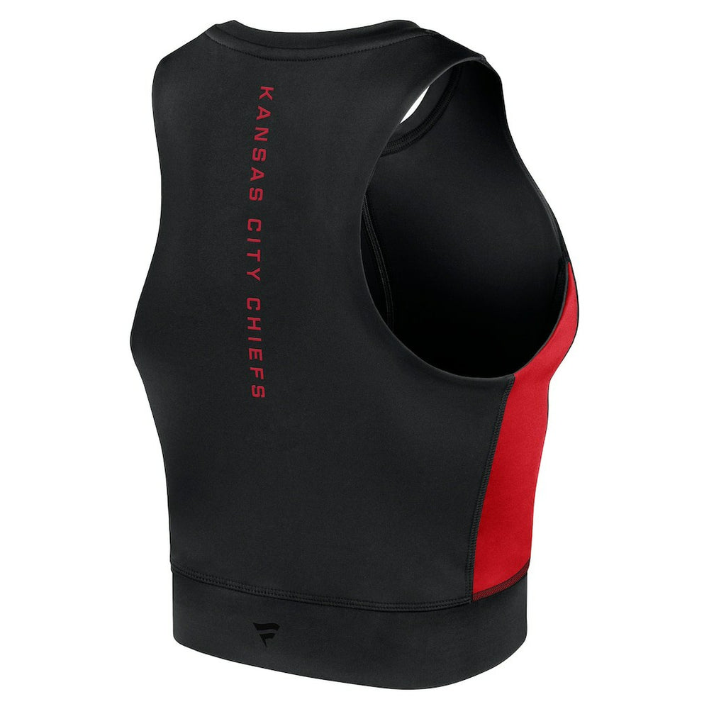 Kansas City Chiefs Women's Studio Fitted Gym Tank Top - Black Tops