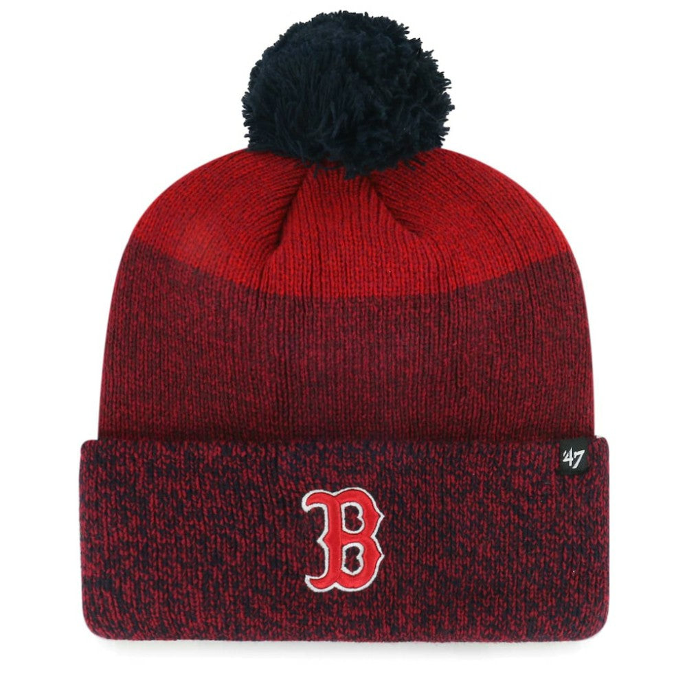 Boston Red Sox '47 Darkfreeze Cuffed Knit Hat with Pom - Red Hats