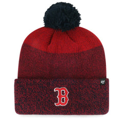 Boston Red Sox '47 Darkfreeze Cuffed Knit Hat with Pom - Red Hats