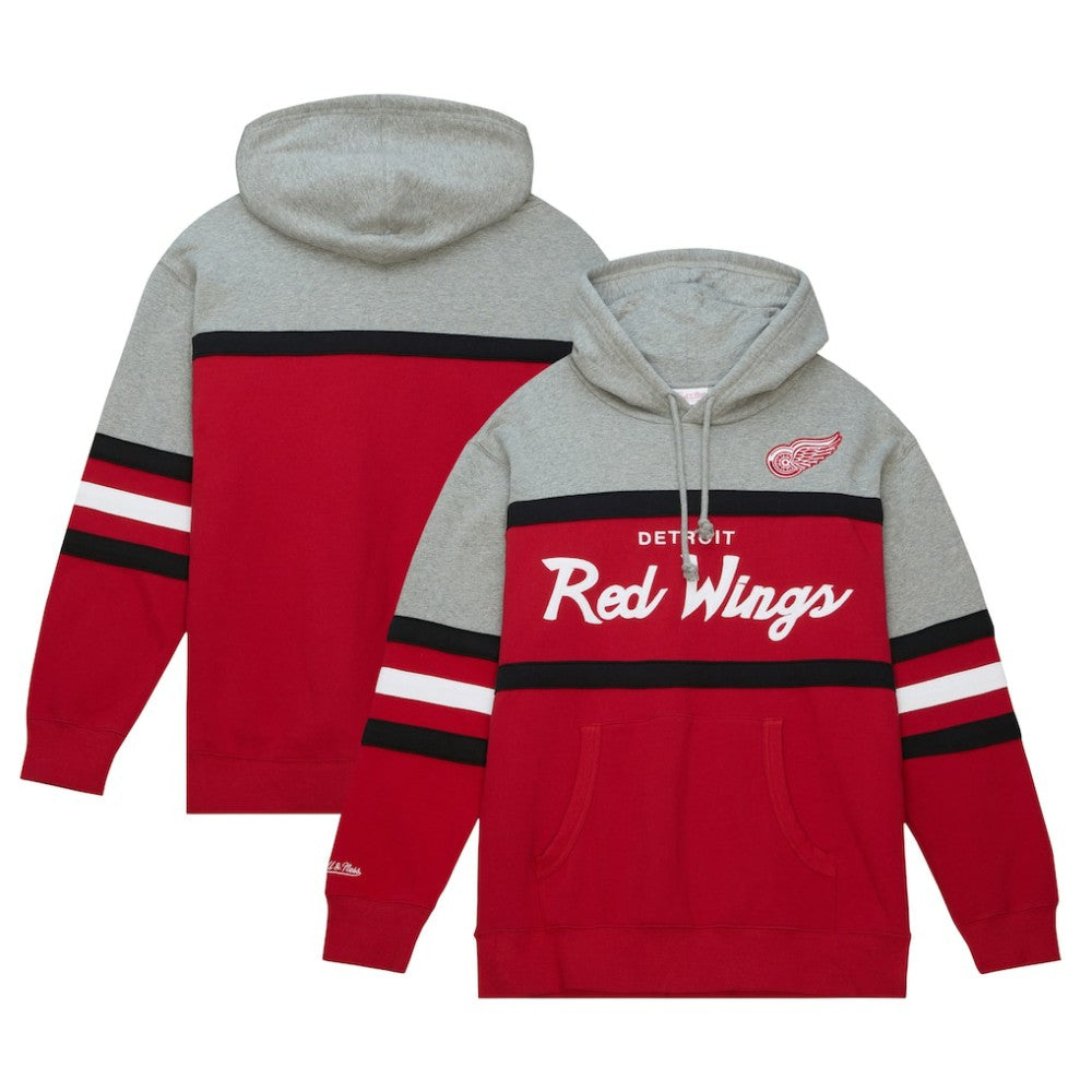 Detroit Red Wings Head Coach Pullover Hoodie - Red/Gray | US 200328521