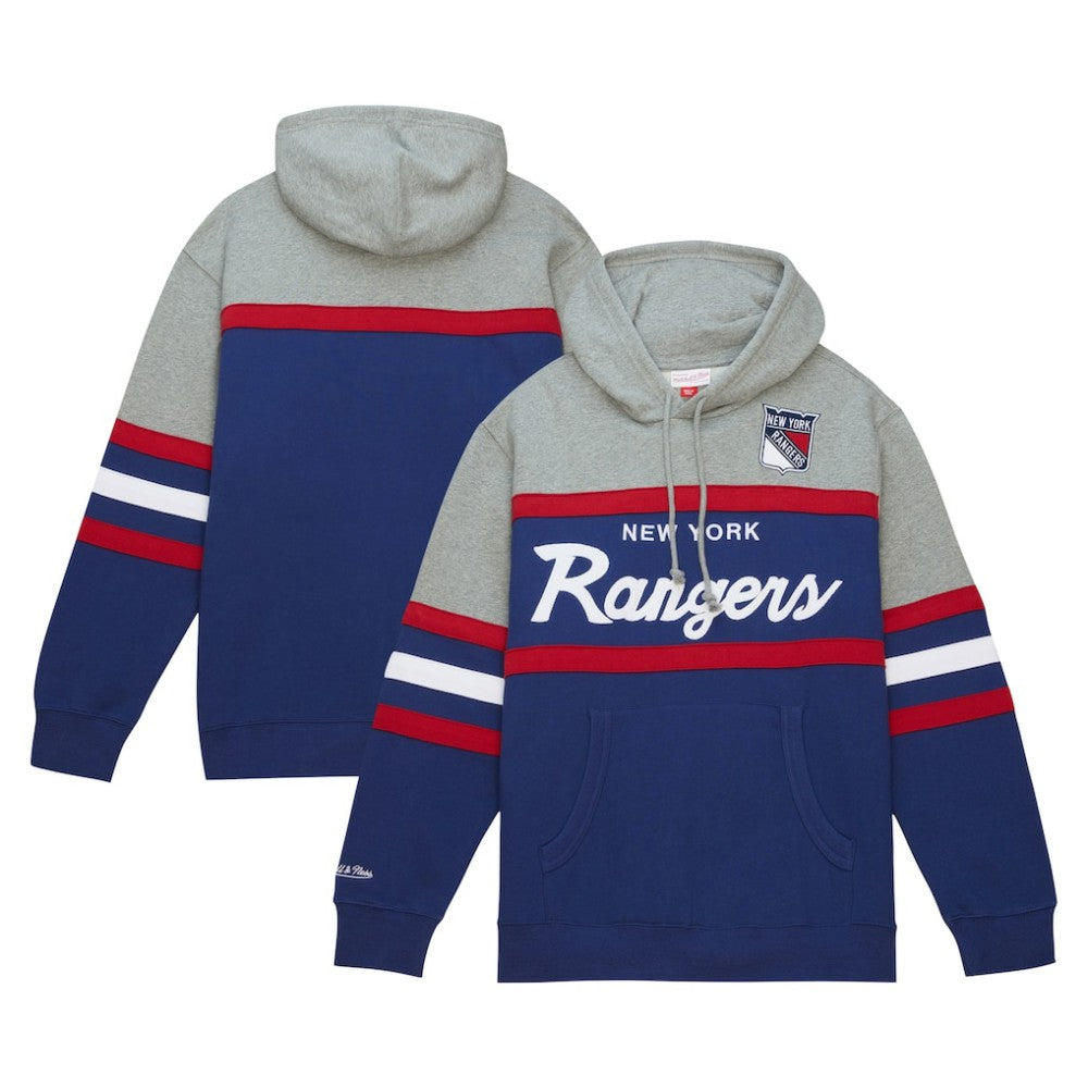 New York Rangers Head Coach Pullover Hoodie - Blue/Gray | US 200328530