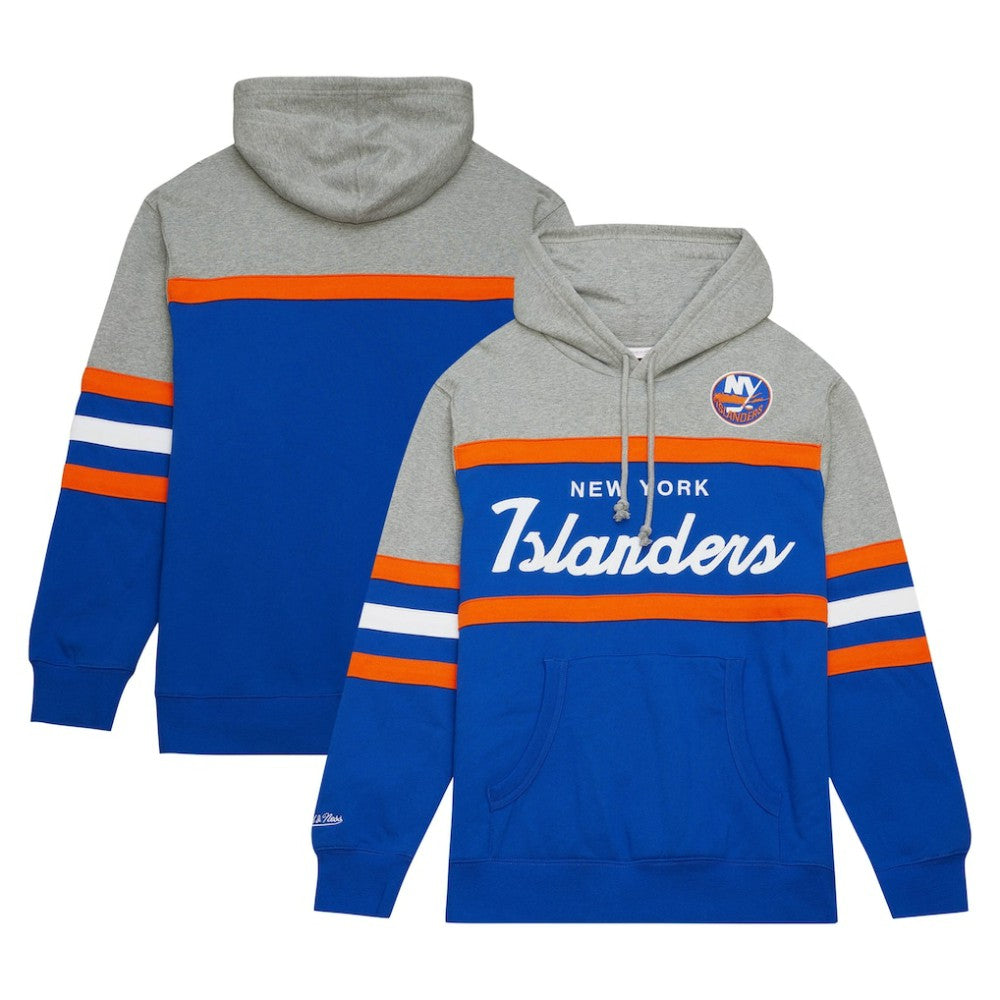 New York Islanders Head Coach Pullover Hoodie - Royal/Gray | US 200328531