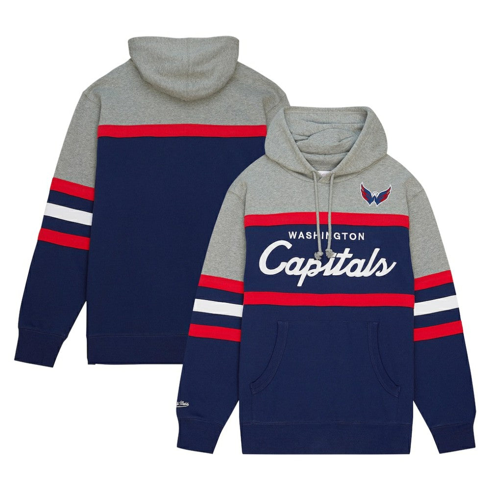 Washington Capitals Head Coach Pullover Hoodie - Navy/Gray | US 200328540