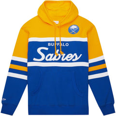 Buffalo Sabres Mitchell & Ness Head Coach Pullover Hoodie - Royal/Gold | US 200328541