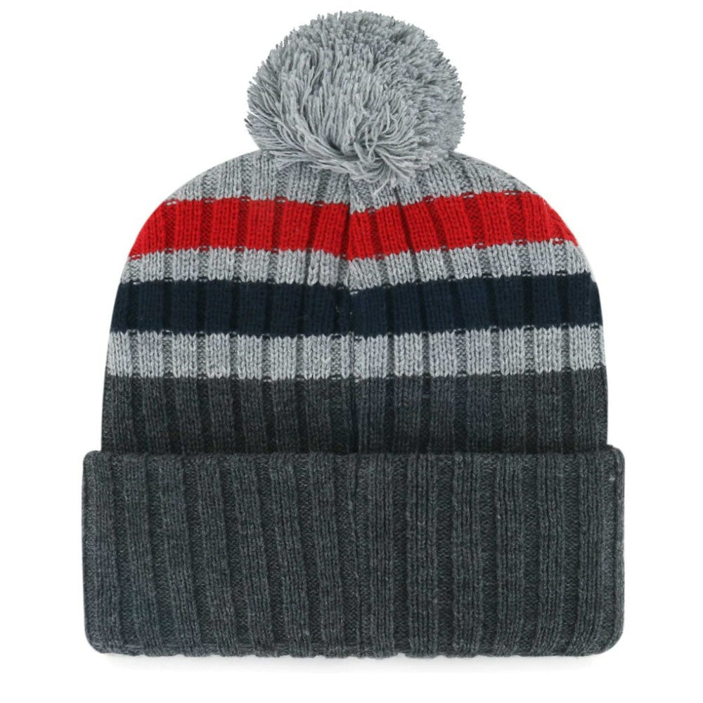Boston Red Sox '47 Stack Cuffed Knit Hat with Pom - Gray Hats