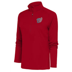 Washington Nationals Antigua Women's Patriotic Tribute Half-Zip Pullover Top - Red Pullover