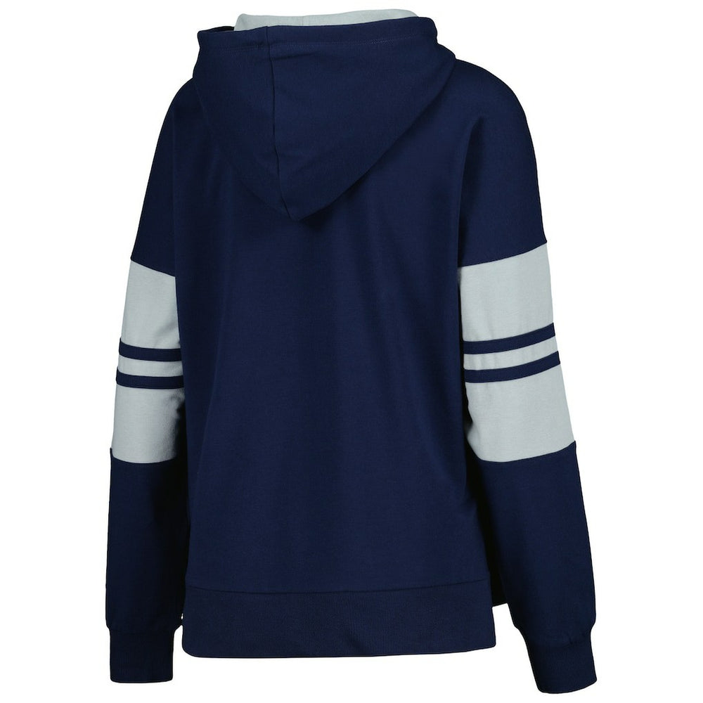 Dallas Cowboys Starter Women's Bump And Run Long Sleeve Hoodie T-Shirt - Navy Hoodies