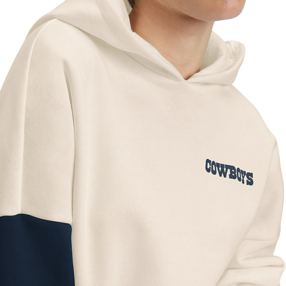 Dallas Cowboys Tommy Hilfiger Women's Harriet Pullover Hoodie - Cream Hoodies