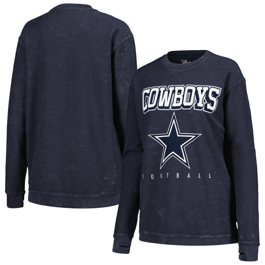 Dallas Cowboys G-III 4Her by Carl Banks Women's Comfy Cord Pullover Sweatshirt - Navy Pullover