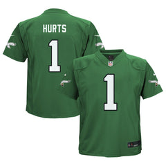 Jalen Hurts Philadelphia Eagles Preschool Game Jersey - Kelly Green Jerseys
