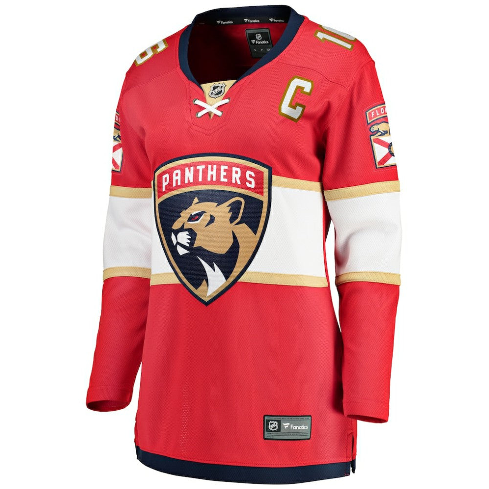 Aleksander Barkov Florida Panthers Fanatics Women's Captain Patch Home Breakaway Player Jersey - Red | US 200340953