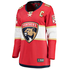 Aleksander Barkov Florida Panthers Fanatics Women's Captain Patch Home Breakaway Player Jersey - Red | US 200340953
