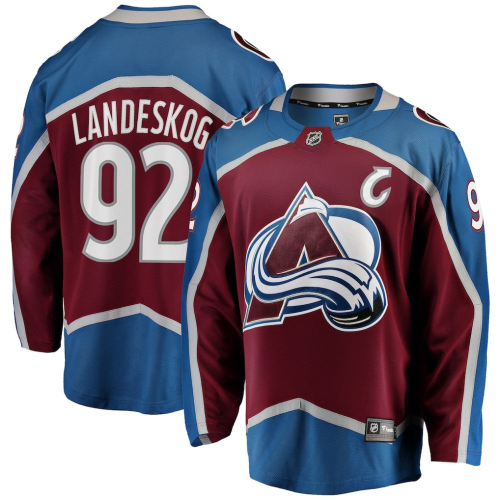 Gabriel Landeskog Colorado Avalanche Fanatics Captain Patch Home Breakaway Jersey - Burgundy | US 200340955