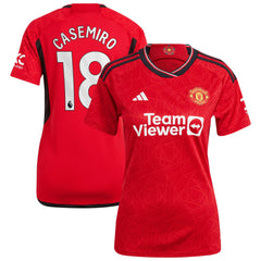 Casemiro Manchester United Women's 2023/24 Home Replica Player Jersey Red - Adidas cheap