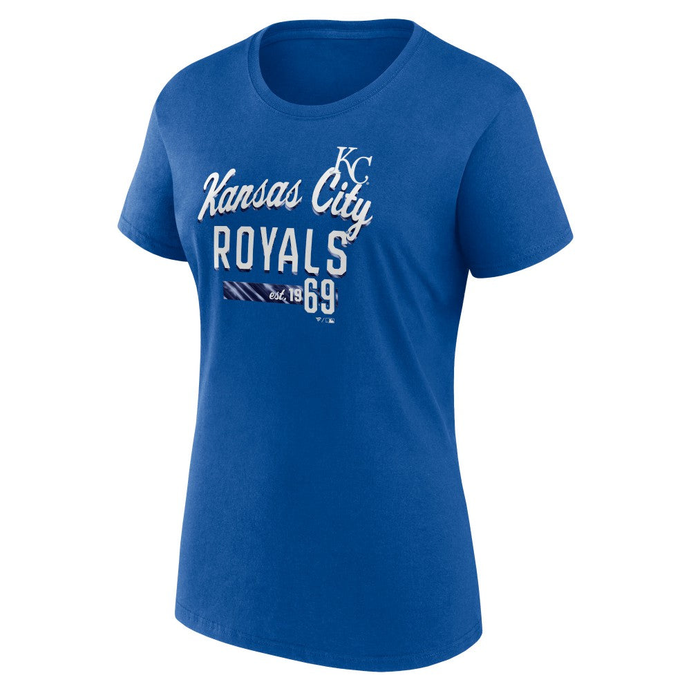 Kansas City Royals Fanatics Women's Logo Fitted T-Shirt - Royal T-shirts
