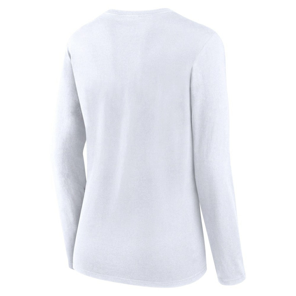 Washington Nationals Fanatics Women's Lightweight Fitted Long Sleeve T-Shirt - White T-shirts