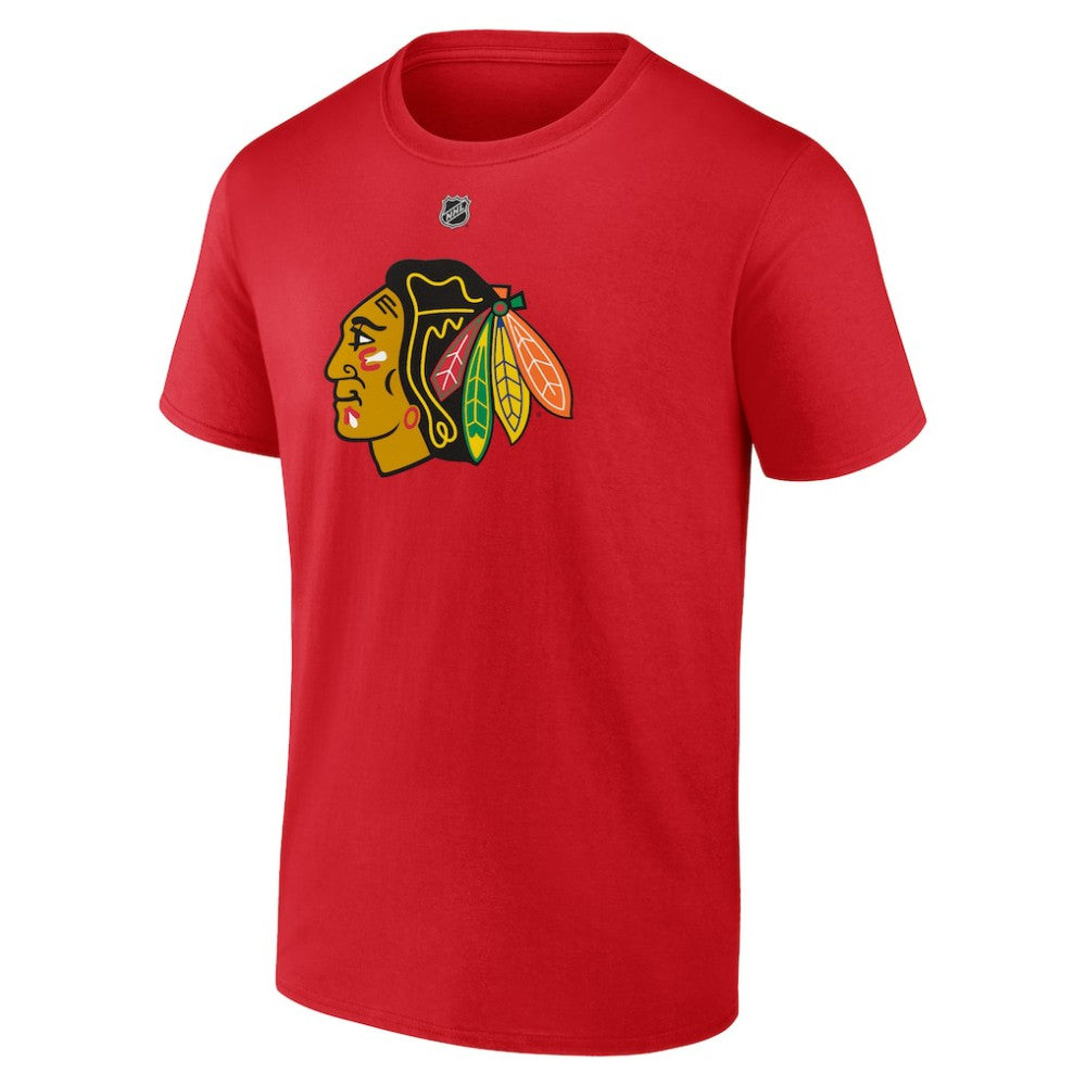 Connor Bedard Chicago Blackhawks Fanatics Authentic Stack Name & Number T-Shirt - Red | US 200351239