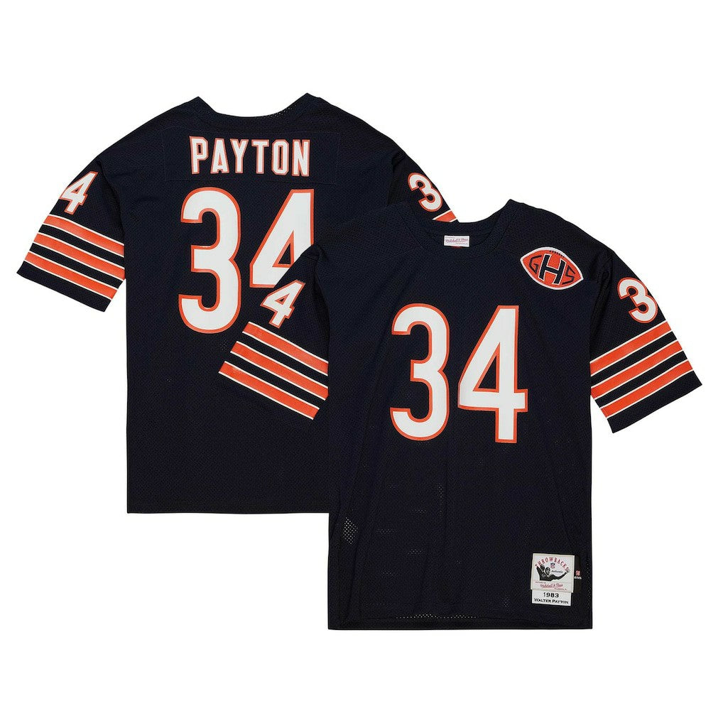 Walter Payton Chicago Bears 1983 Authentic Throwback Retired Player Jersey - Navy Jerseys