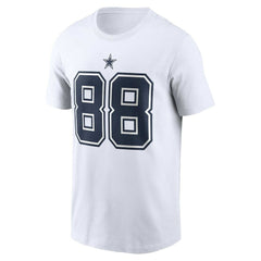 CeeDee Lamb Dallas Cowboys Player Name & Number T-Shirt - White T-shirts