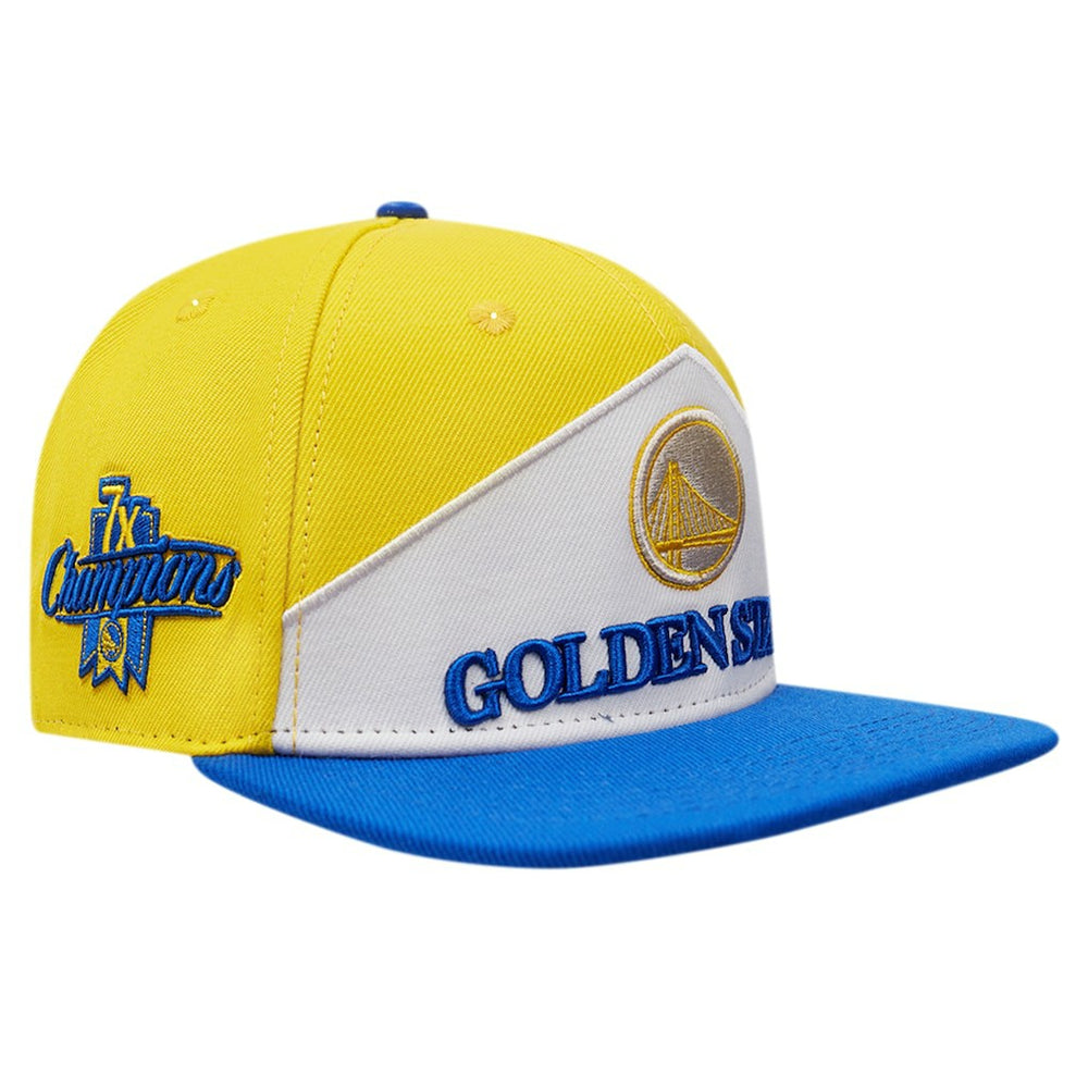 Golden State Warriors Pro Standard Pinch Chevron Adjustable Hat Gold/Royal