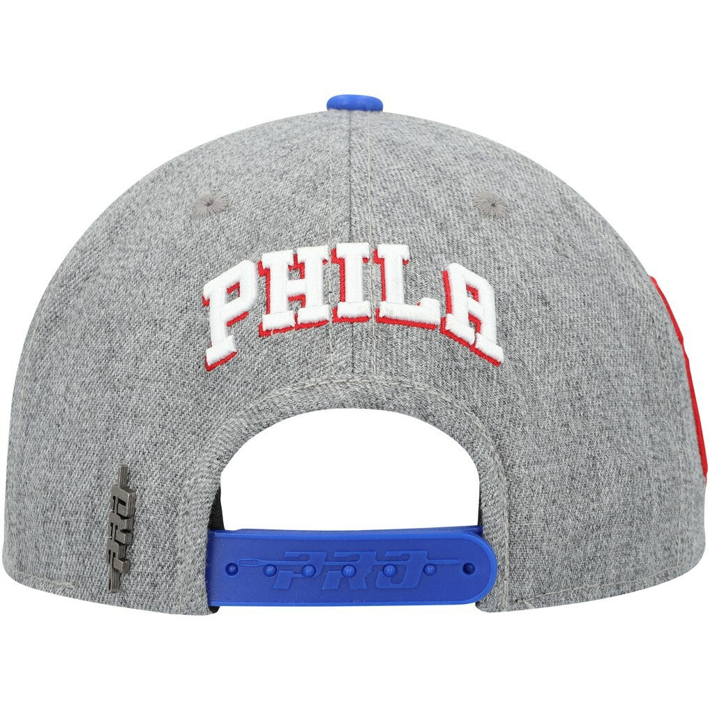 Philadelphia 76ers Pro Standard Classic Logo Two-Tone Snapback Hat Gray/Royal