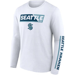 Seattle Kraken Fanatics Breakaway Combo Long Sleeve T-Shirt - White | US 200351804