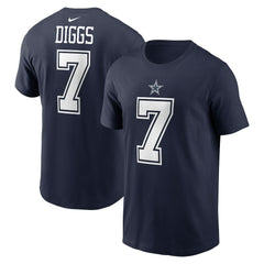 Trevon Diggs Dallas Cowboys Player Name & Number T-Shirt - Navy T-shirts