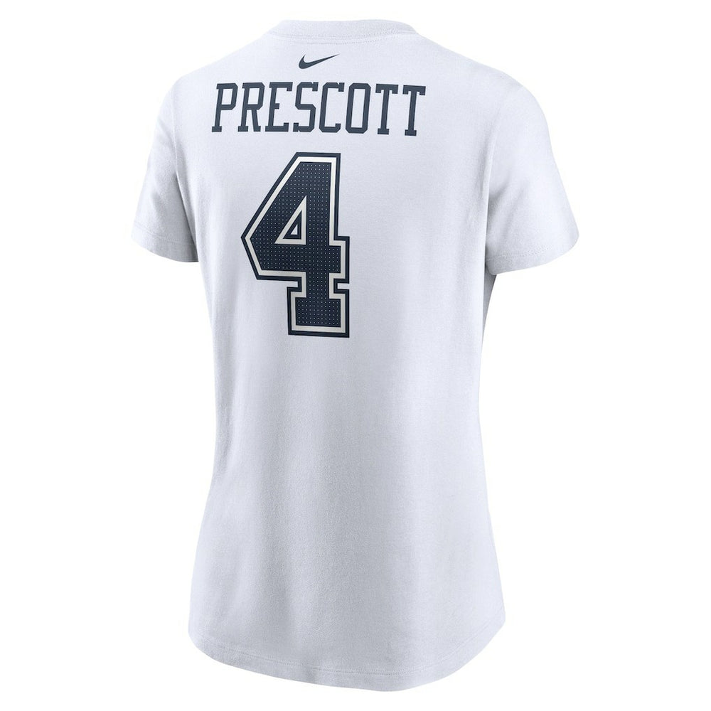 Dak Prescott Dallas Cowboys Women's Player Name & Number T-Shirt - White T-shirts