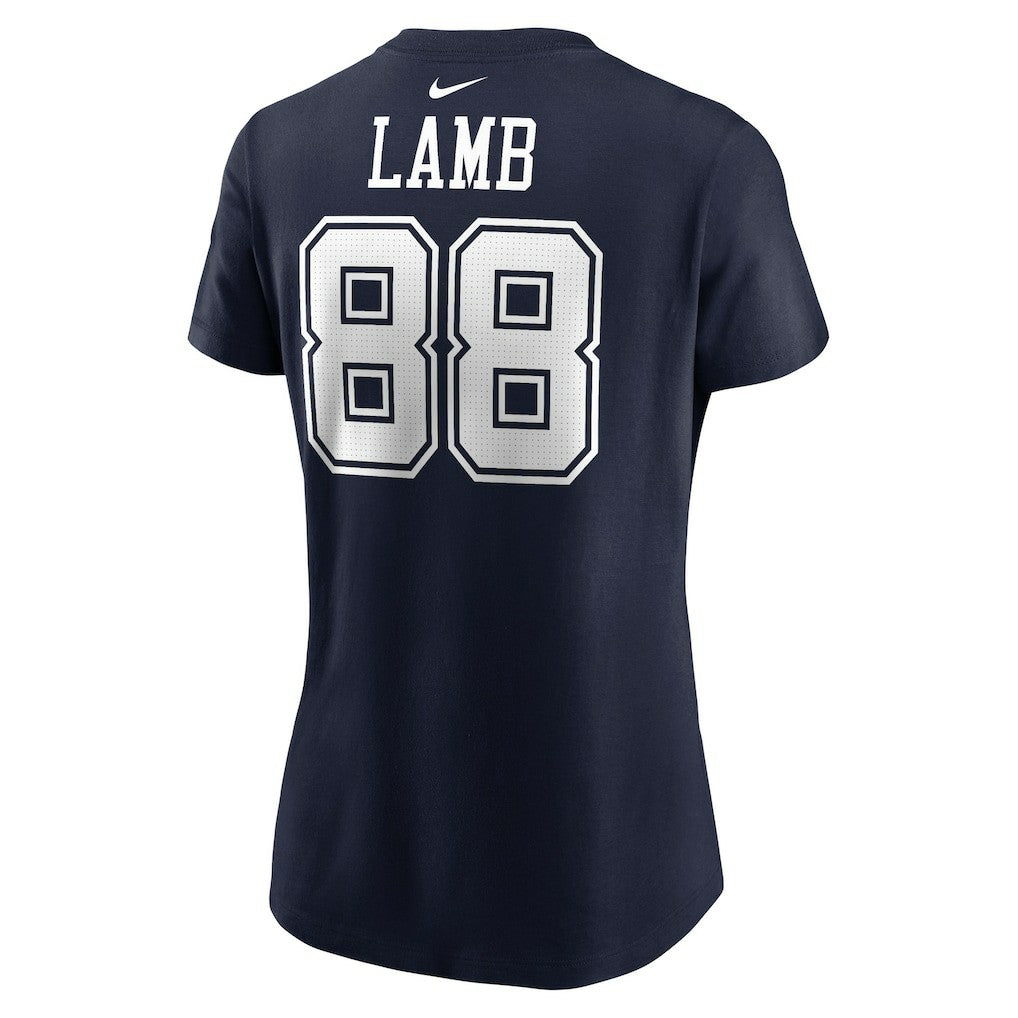 CeeDee Lamb Dallas Cowboys Women's Player Name & Number T-Shirt - Navy T-shirts