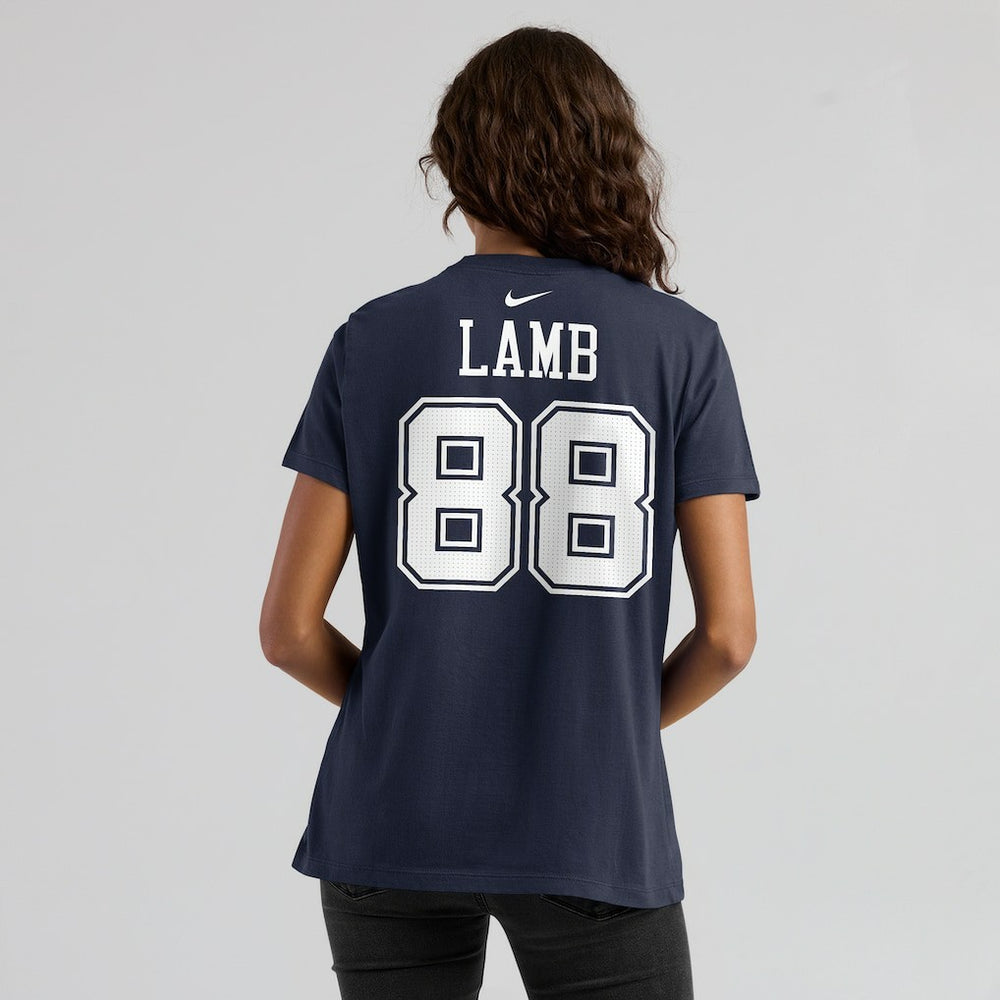 CeeDee Lamb Dallas Cowboys Women's Player Name & Number T-Shirt - Navy T-shirts