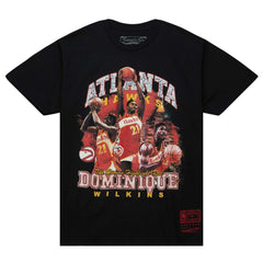 Dominique Wilkins Atlanta Hawks Hardwood Classics Bling Concert Player T-Shirt Black - Mitchell & Ness