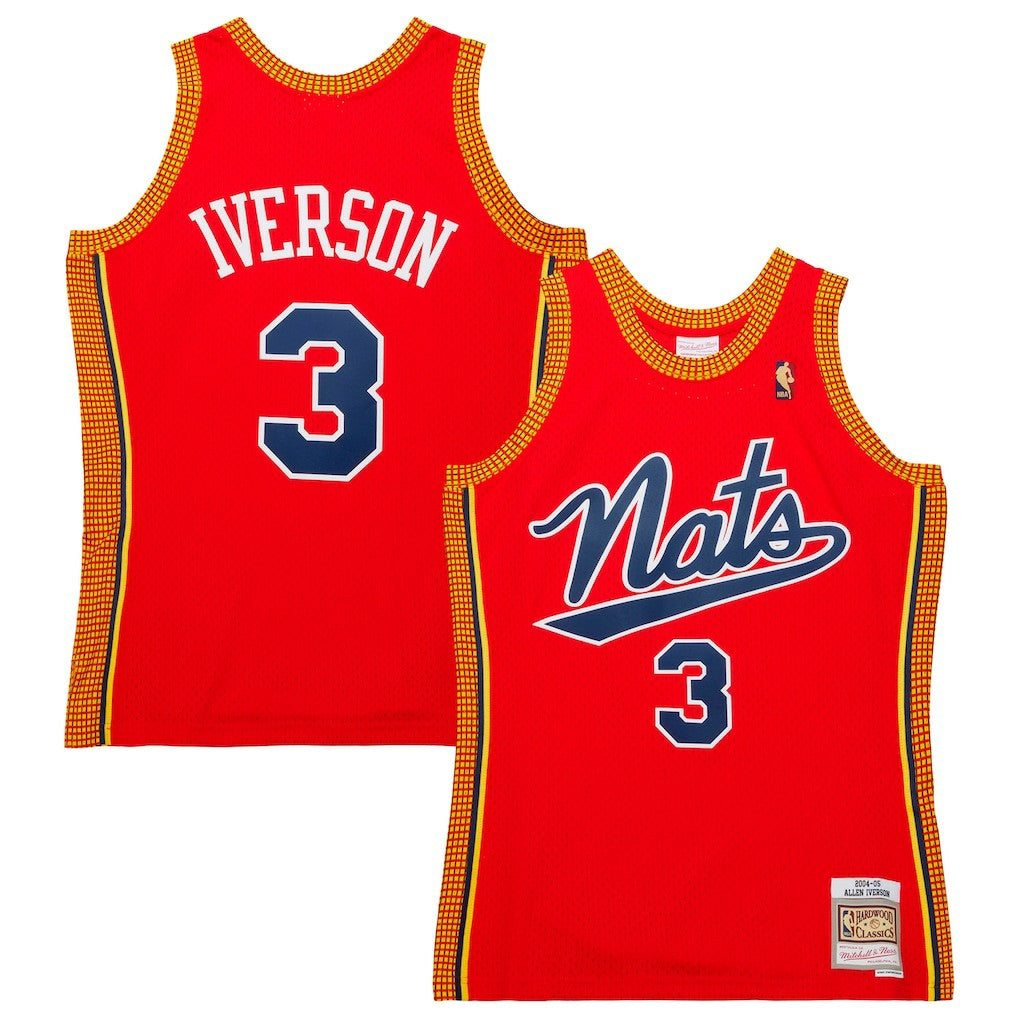 Allen Iverson Philadelphia 76ers 2004/05 Hardwood Classics Swingman Jersey Red - Mitchell & Ness