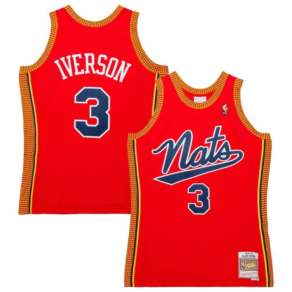 Allen Iverson Philadelphia 76ers 2004/05 Hardwood Classics Swingman Jersey Red - Mitchell & Ness